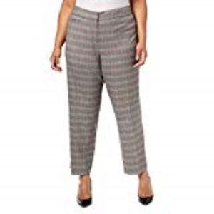NY Collection Women's Pants Plus Dress Plaid Sz 1X
